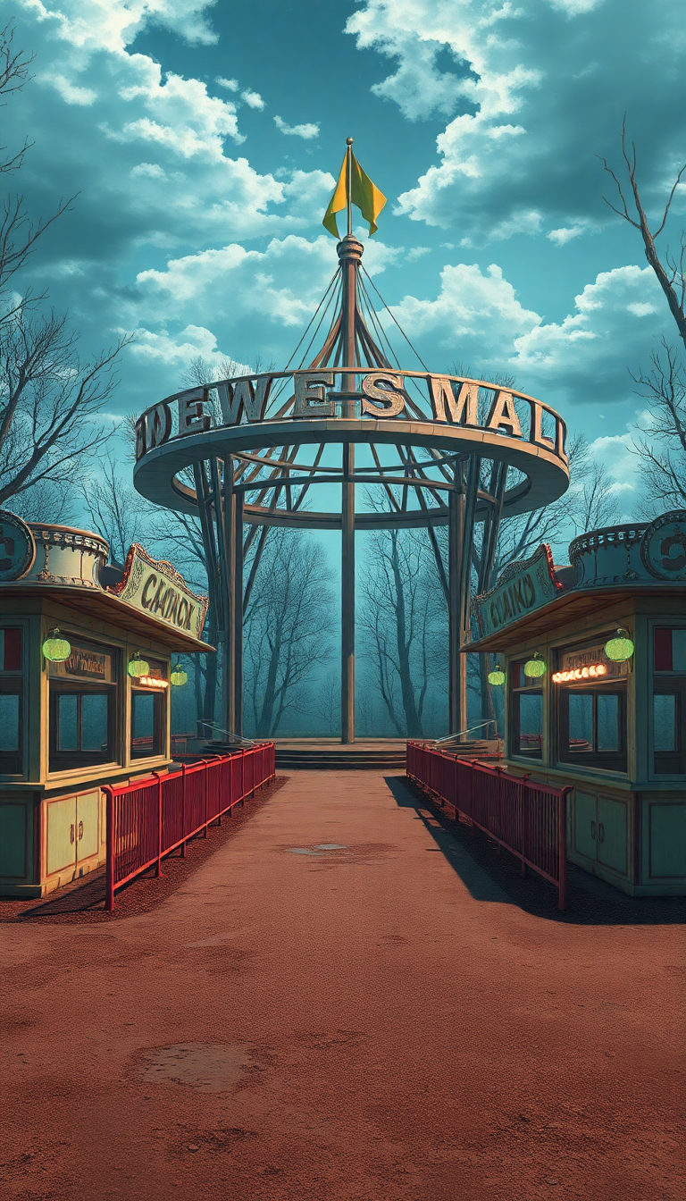Abandoned Amusement Park Anime Eerie Anime Wallpaper