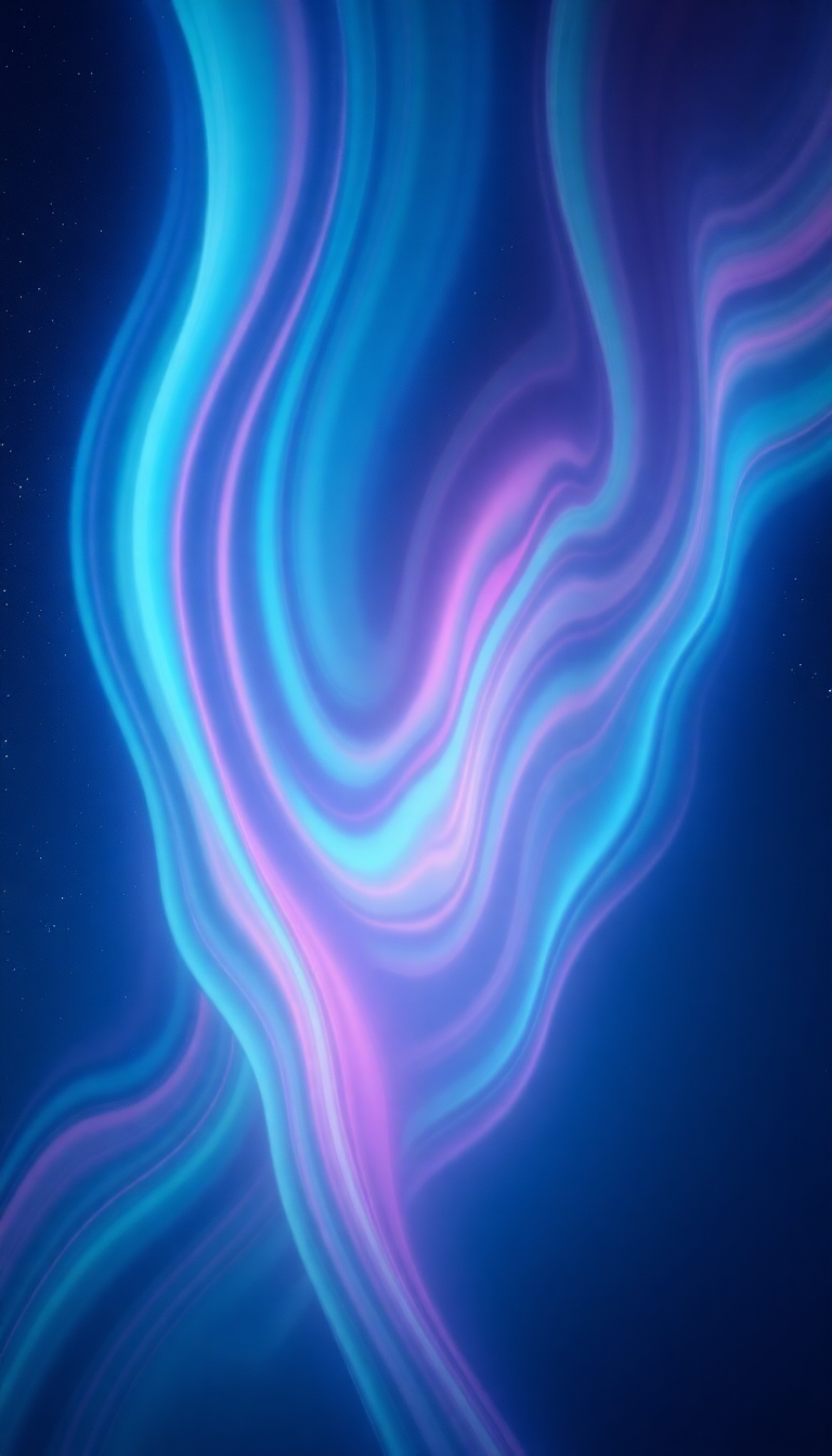 Northern Lights Abstracted Flowing Ribbons Digital art Wallpaper