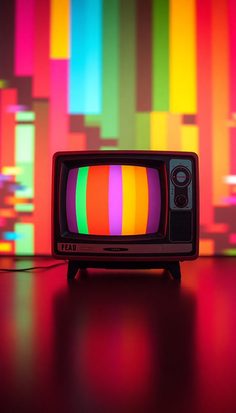 Wild Vintage Television Static Colorful Noise Wallpaper