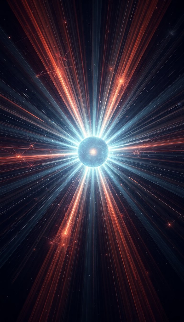 Pulsar Star Emitting Beams Of Digital art Wallpaper