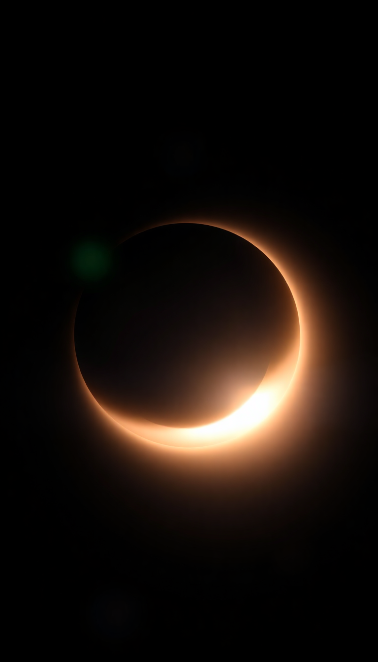Eclipse Moment Totality Corona Dark Photorealistic Wallpaper