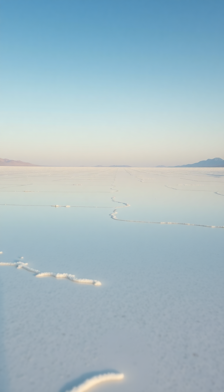 Salt Flats Mirror Reflection Perfect Photorealistic Wallpaper
