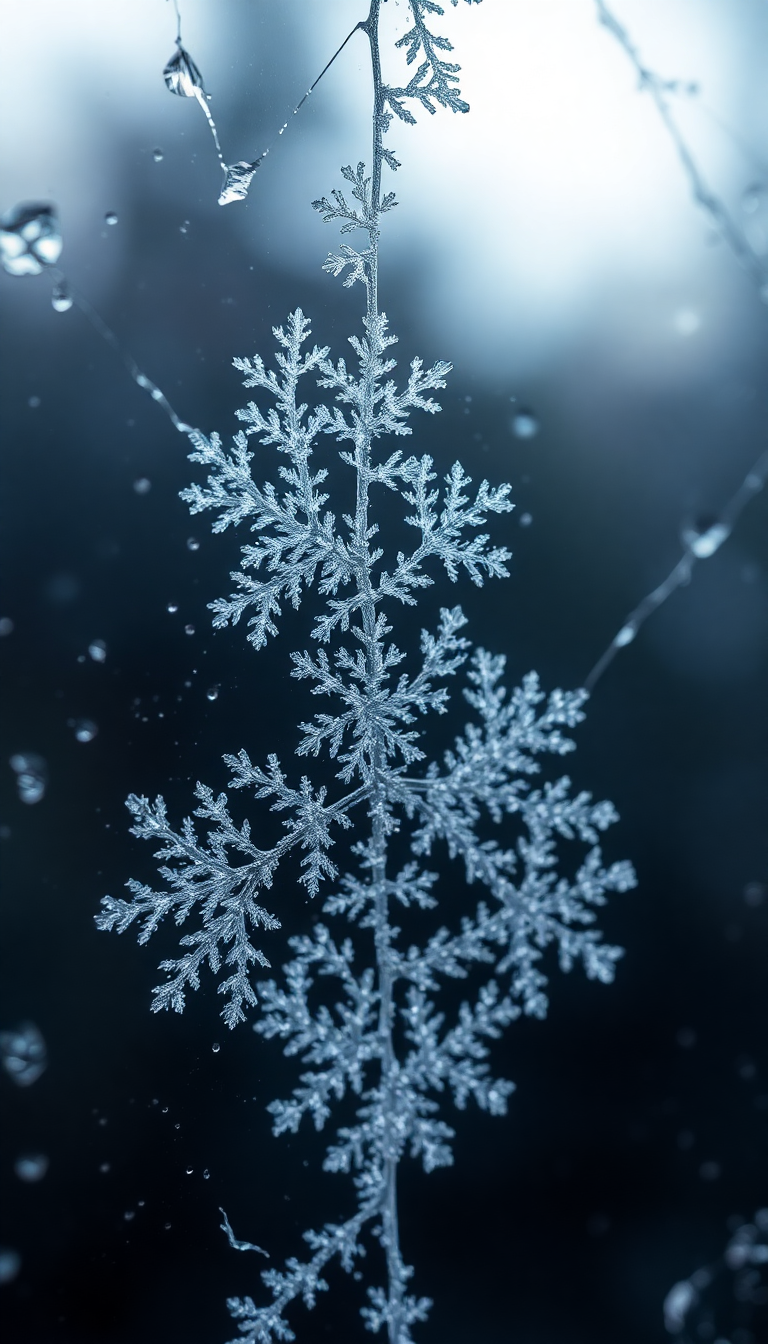 Frost Patterns On Window Macro Aesthetic Wallpaper