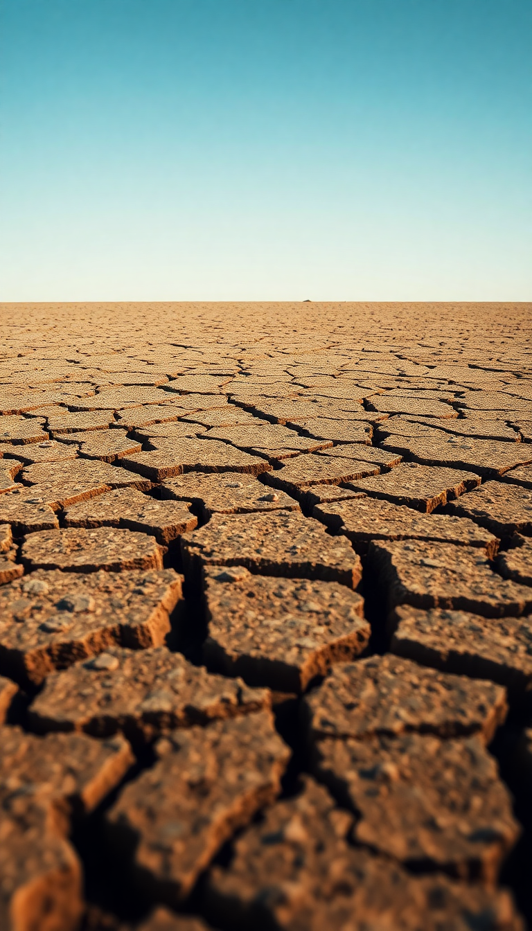 Cracked Earth Drought Pattern Texture Photorealistic Wallpaper