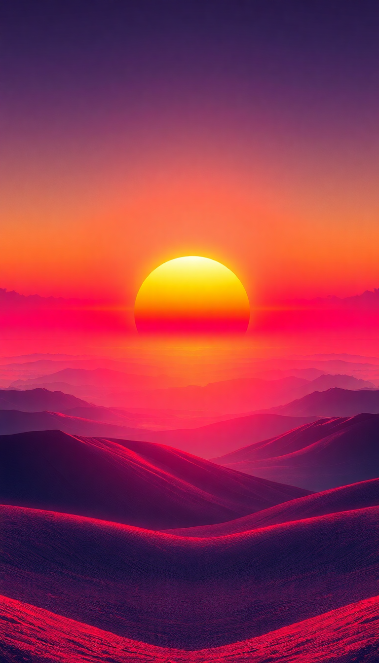 Alien Sunrise Three Suns Different Digital art Wallpaper