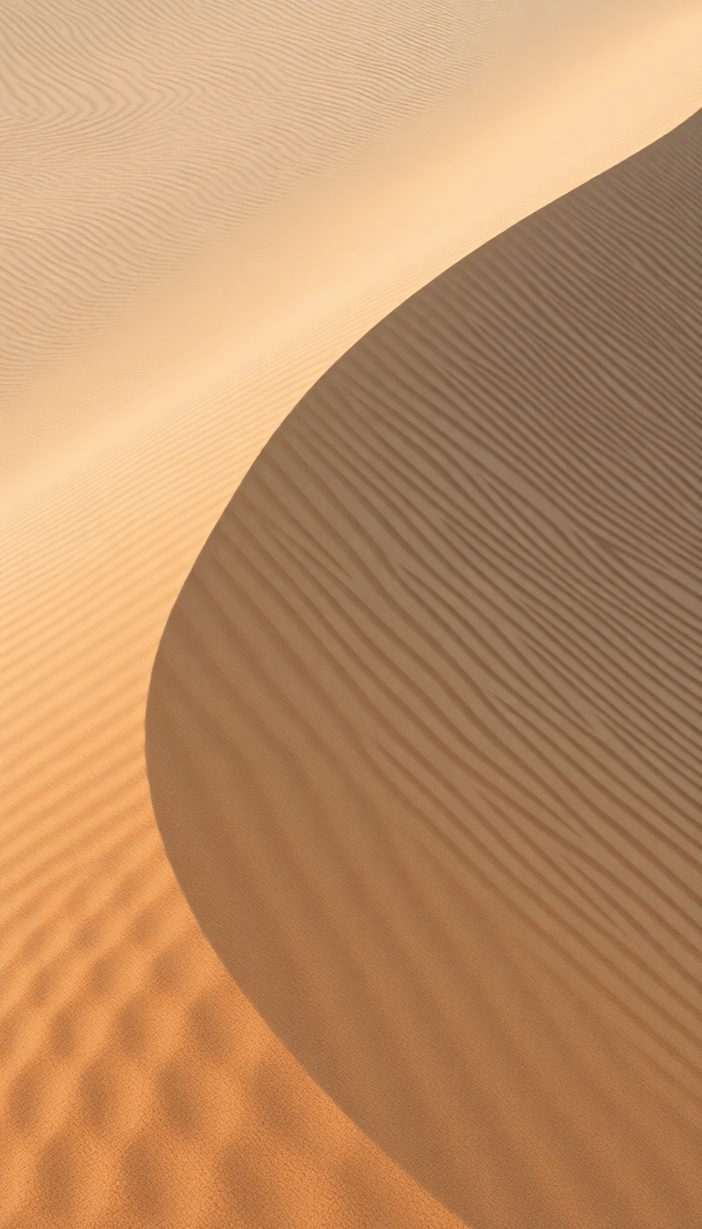 Sand Dune Ripples Wind Patterns Photorealistic Wallpaper