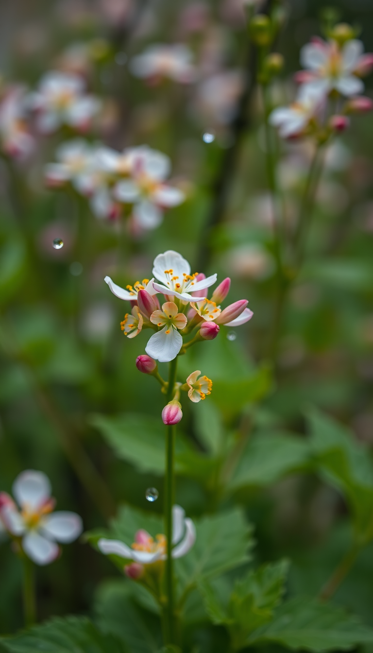 Spring Rain Flower Blooming Time Aesthetic Wallpaper