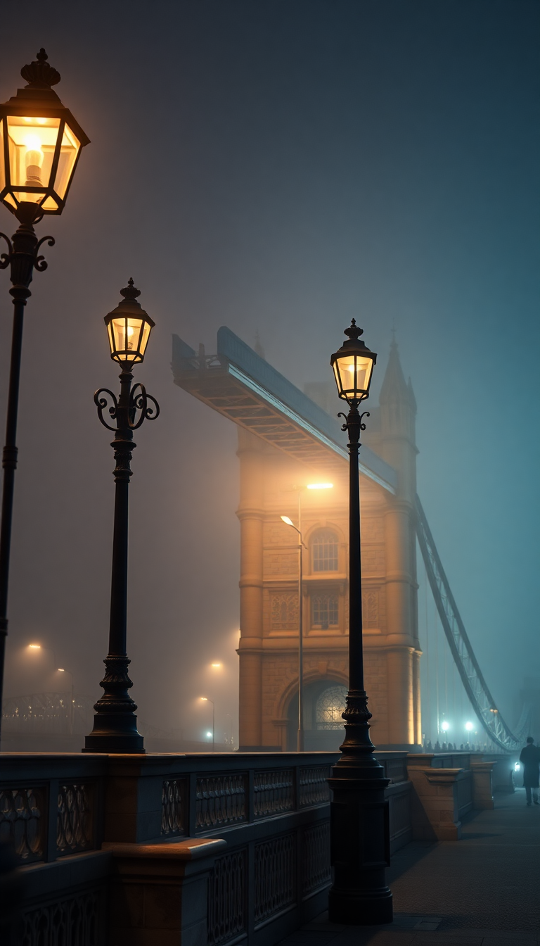 Photorealistic Epic London Bridge Vintage Wallpaper
