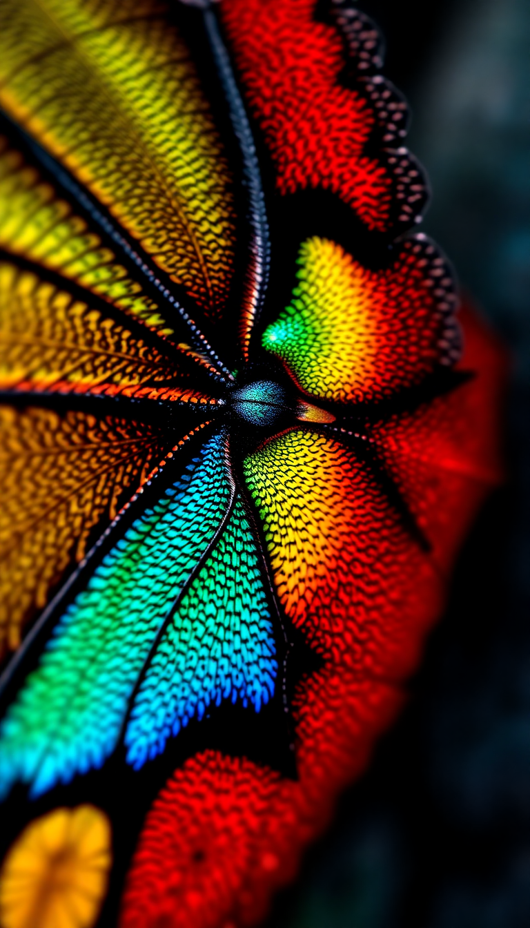 Brilliant Fantastical Butterfly Wing Macro Wallpaper