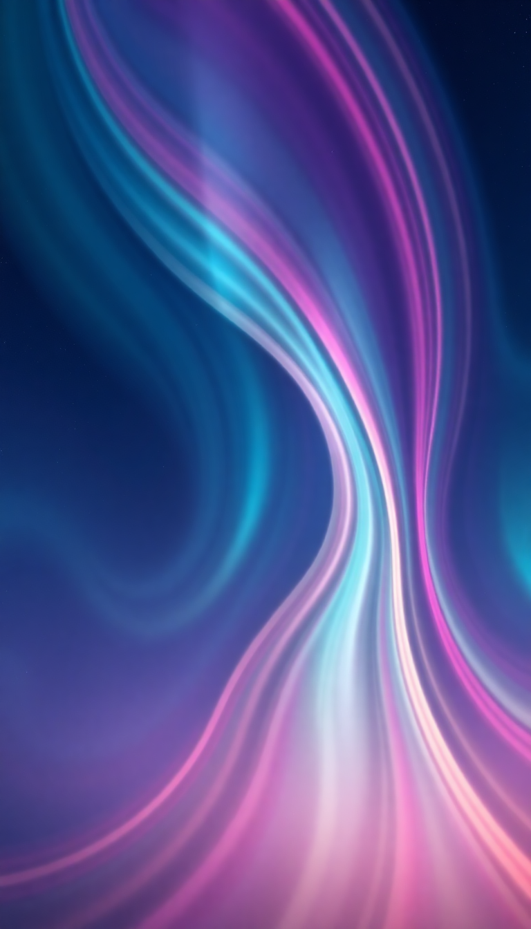 Northern Lights Abstracted Flowing Ribbons Digital art Wallpaper