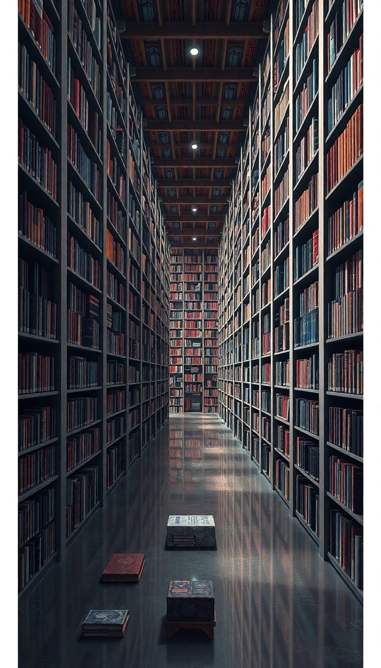 Infinite Library Impossible Architecture Books Digital art Wallpaper