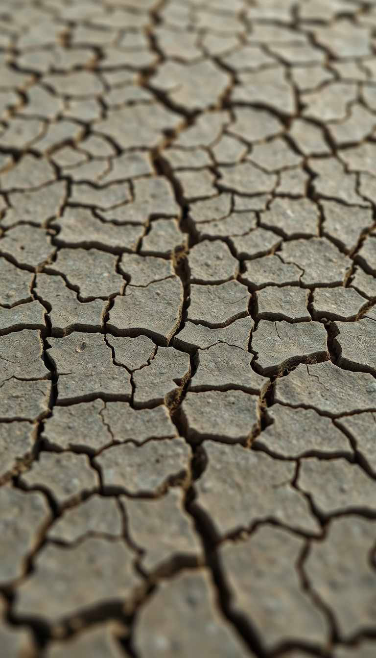 Cracked Earth Drought Pattern Texture Photorealistic Wallpaper