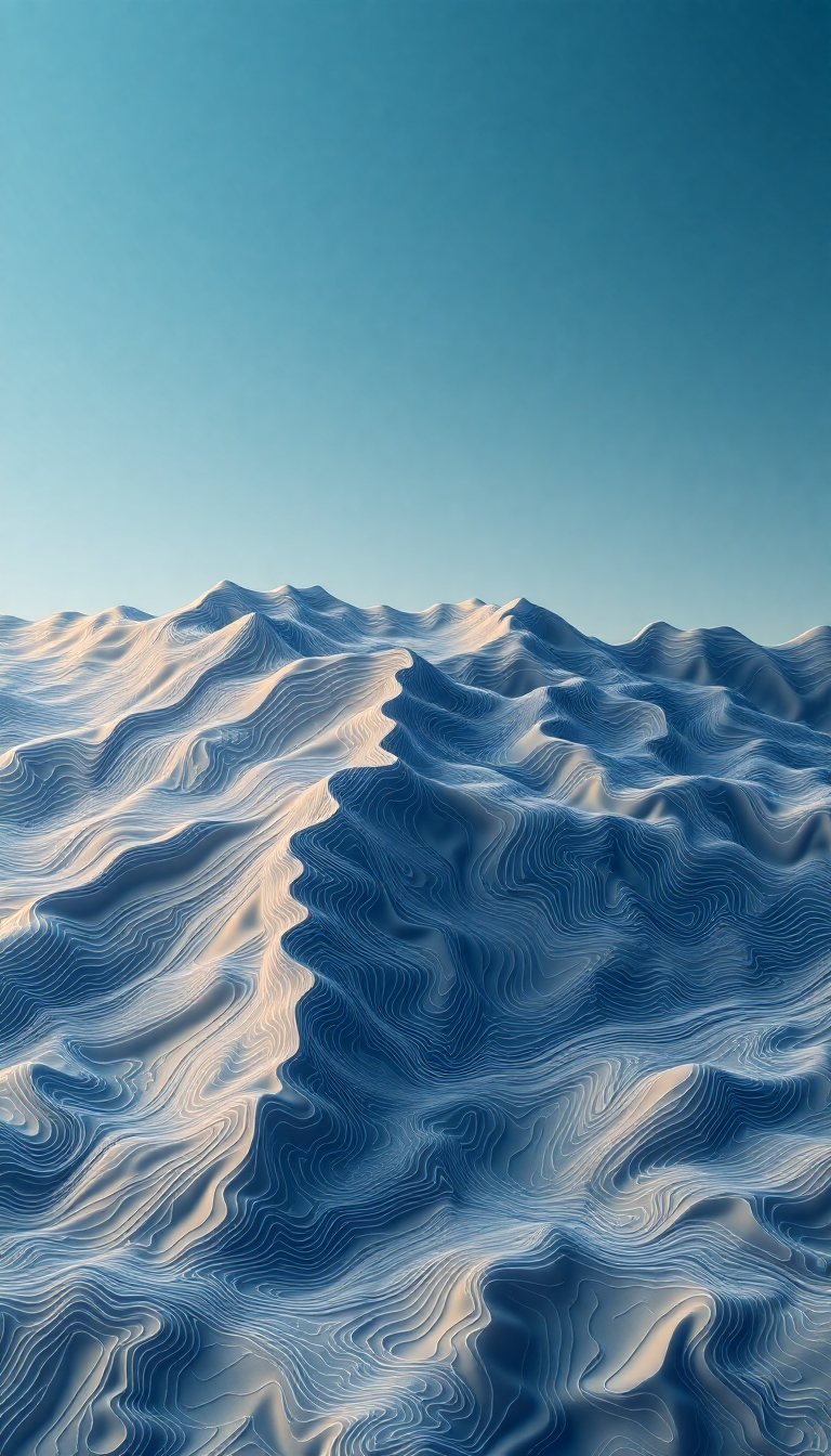 Topographic Lines Flowing Terrain Map Minimalist Wallpaper