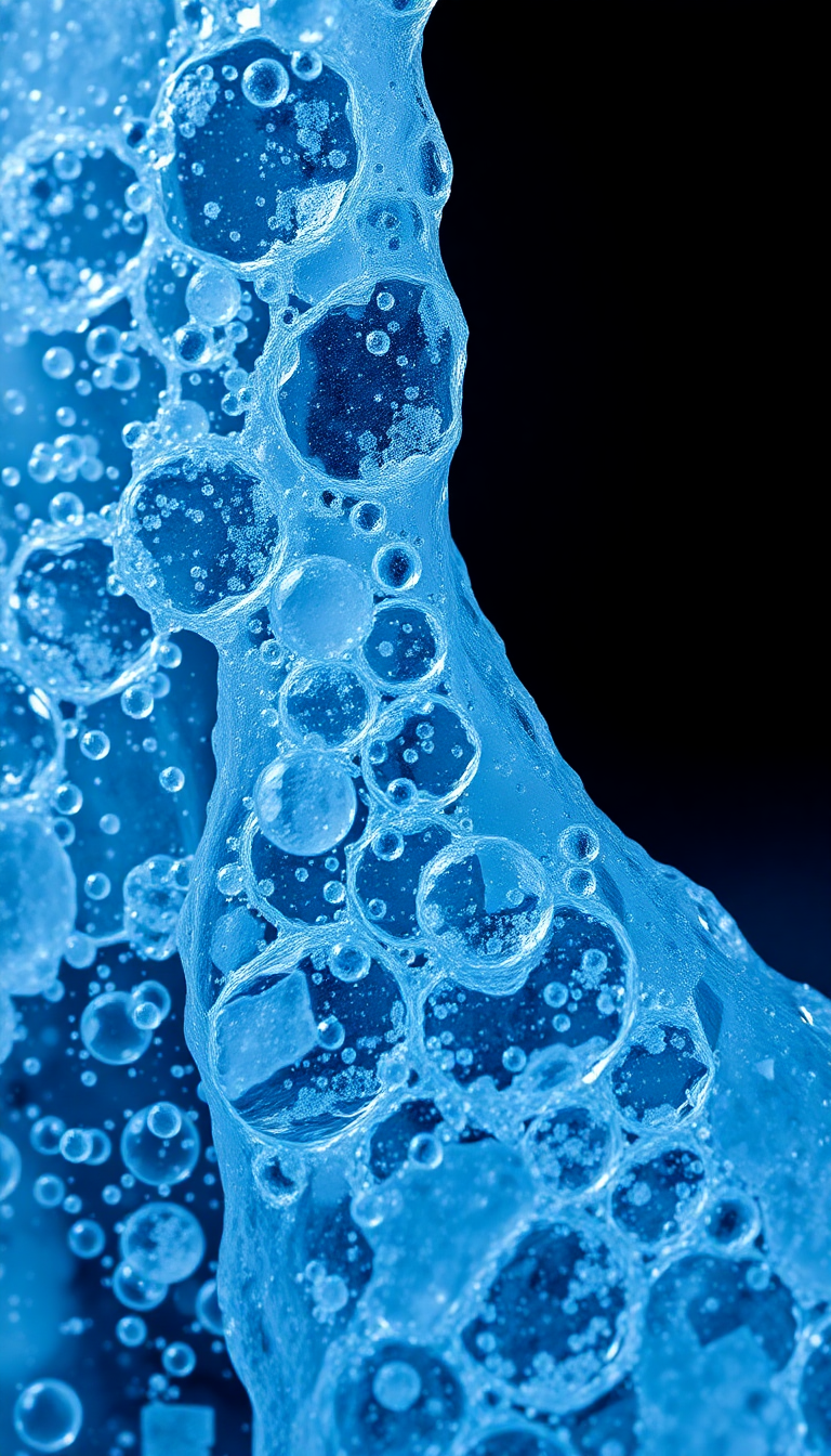 Ice Texture Frozen Bubbles Trapped Photorealistic Wallpaper