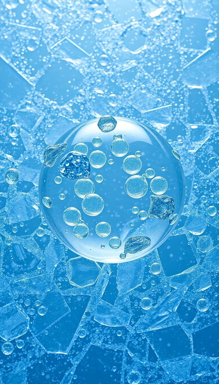 Ice Texture Frozen Bubbles Trapped Photorealistic Wallpaper