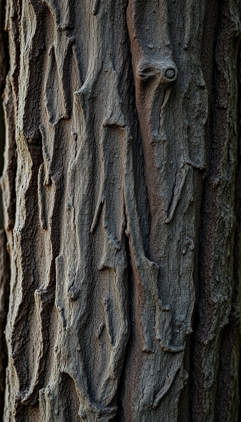 Tree Bark Texture Macro Lines Photorealistic Wallpaper