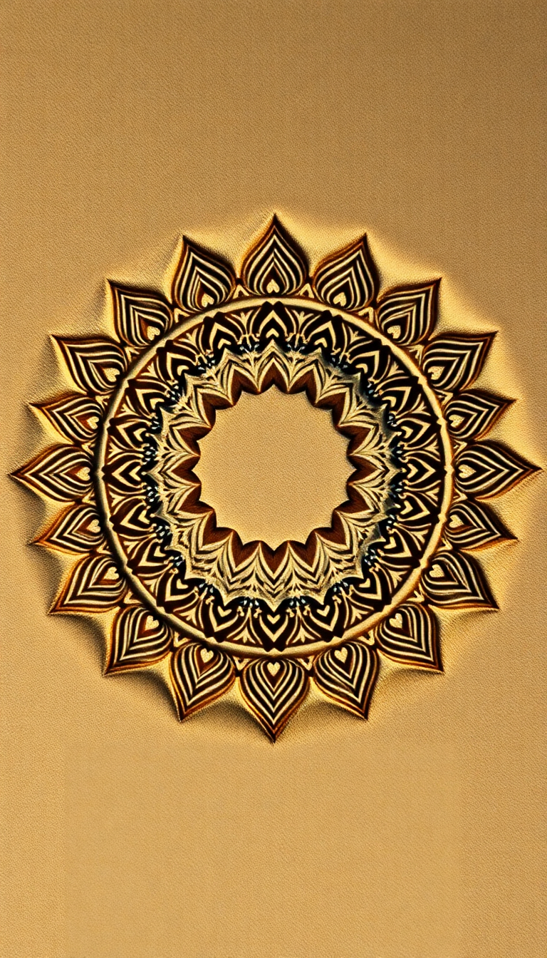 Sand Mandala Intricate Patterns Top Minimalist Wallpaper