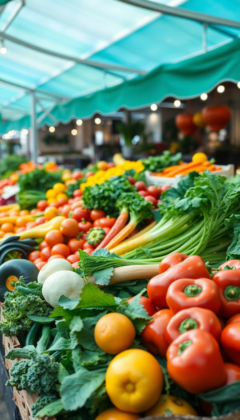 Photorealistic Pure Market Produce Colorful Wallpaper