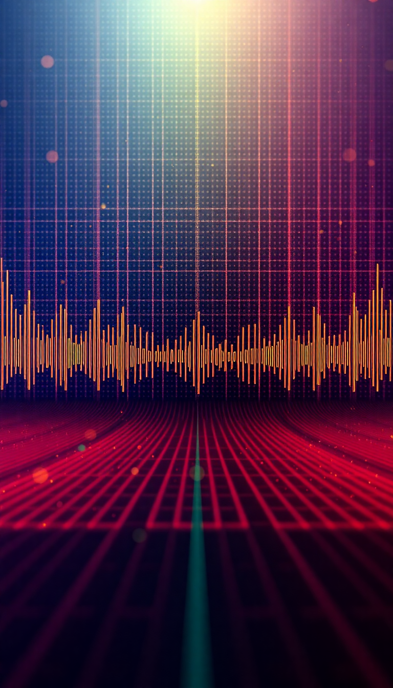 Sleek Frequency Colorful Visualized Waves Digital art Wallpaper