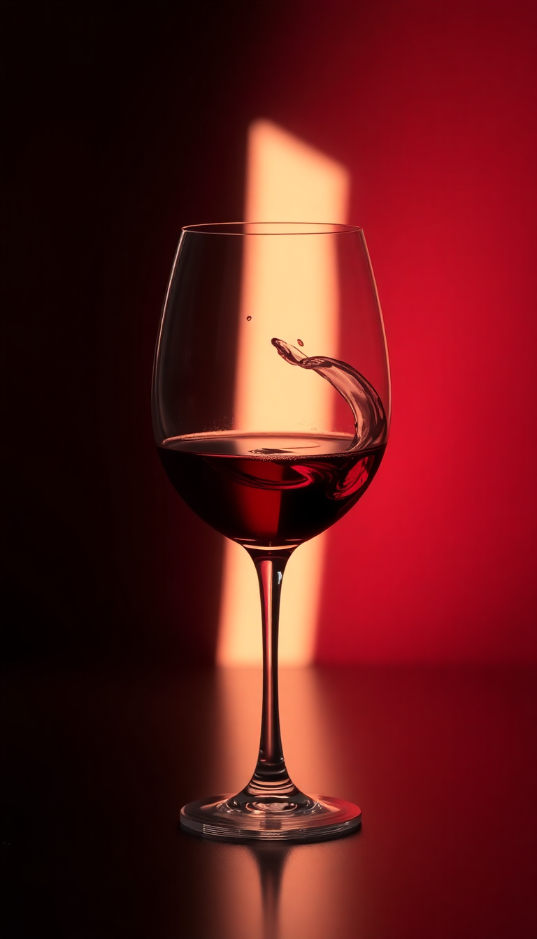 Wine Glass Swirl Burgundy Liquid Photorealistic Wallpaper