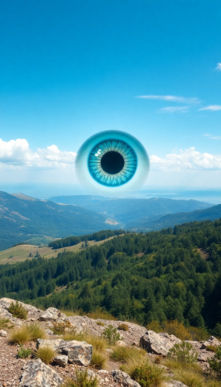 Giant Eye In Sky Watching Digital art Wallpaper