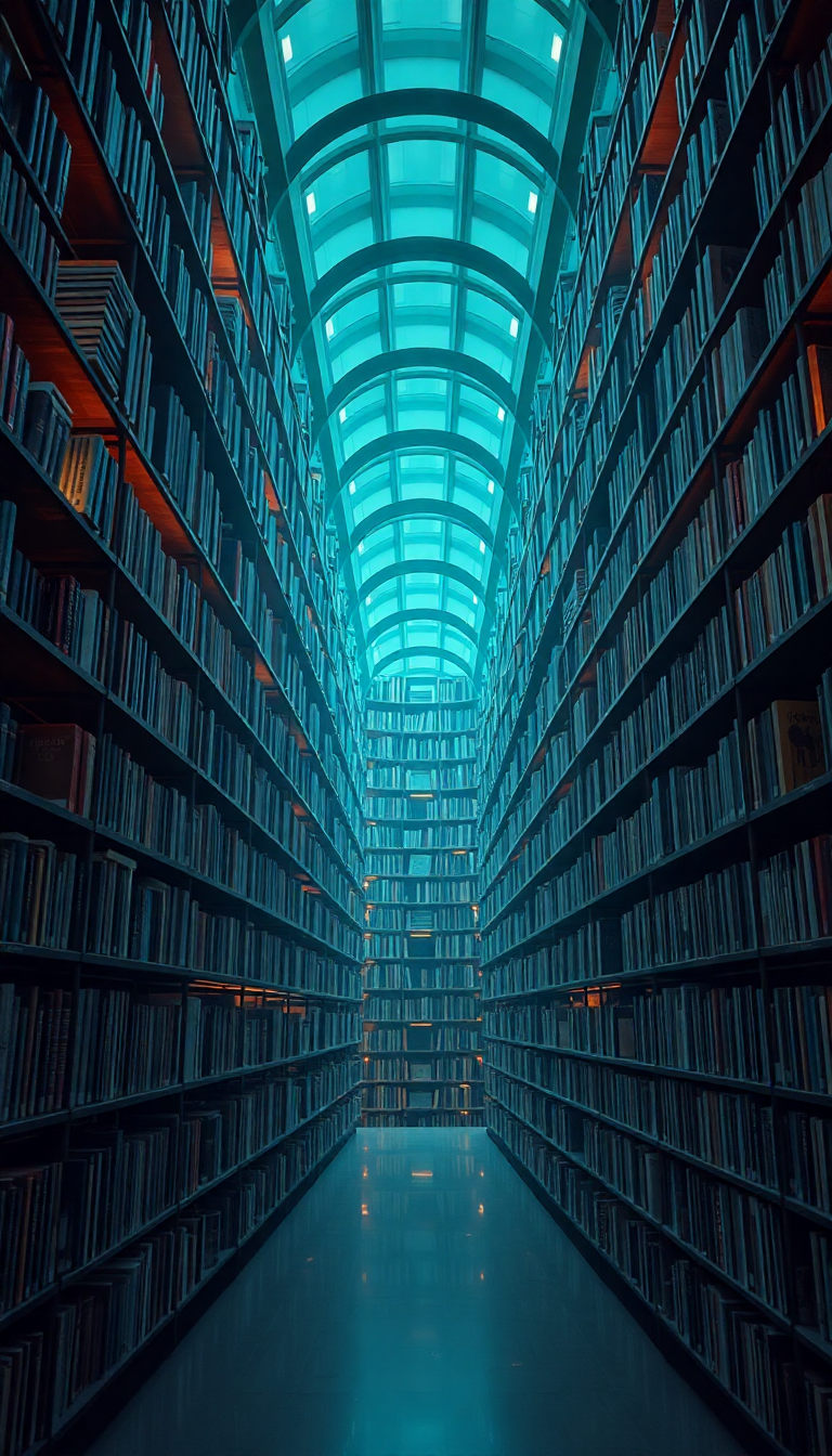 Infinite Library Impossible Architecture Books Digital art Wallpaper
