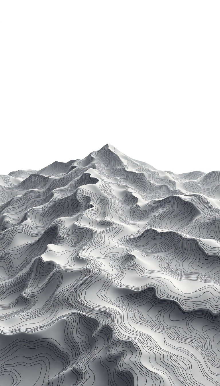 Topographic Lines Flowing Terrain Map Minimalist Wallpaper