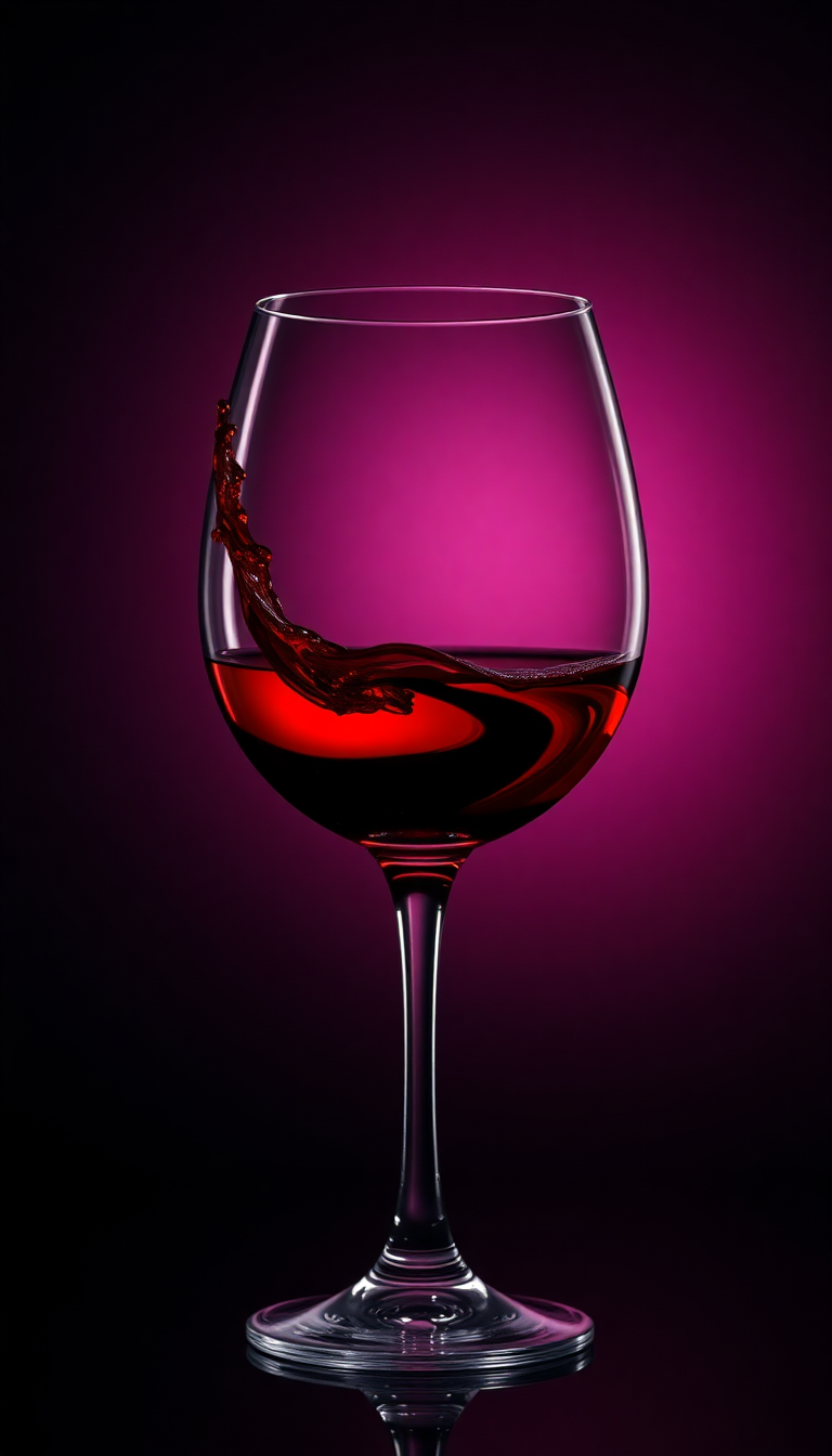 Wine Glass Swirl Burgundy Liquid Photorealistic Wallpaper