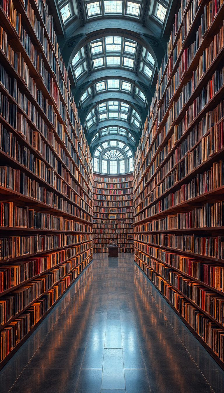 Infinite Library Impossible Architecture Books Digital art Wallpaper