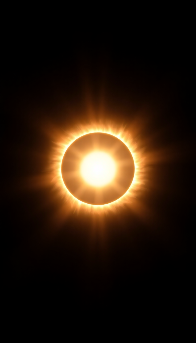 Solar Eclipse Corona Diamond Ring Photorealistic Wallpaper