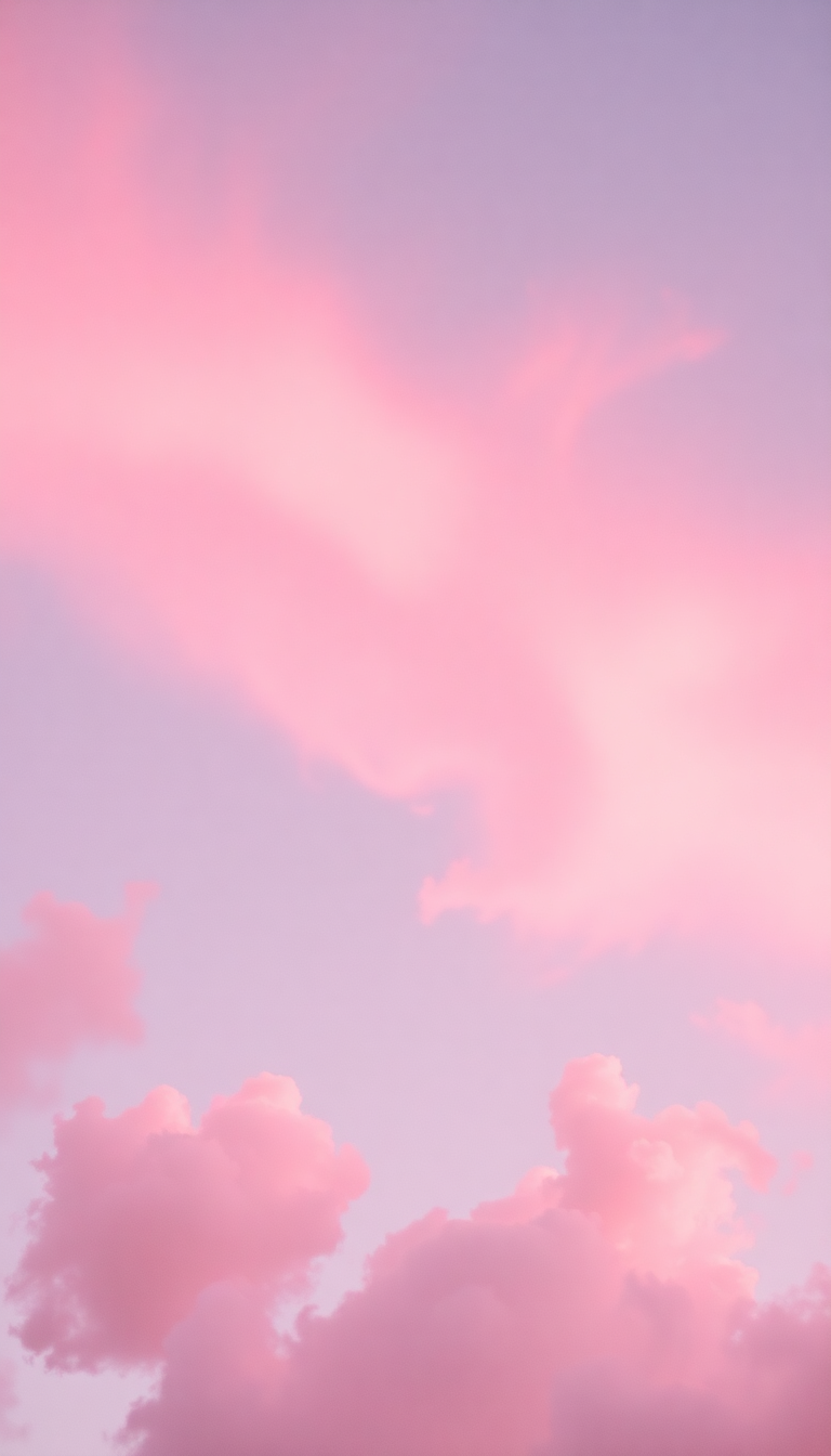Pink Cloud Cotton Candy Sky Aesthetic Wallpaper