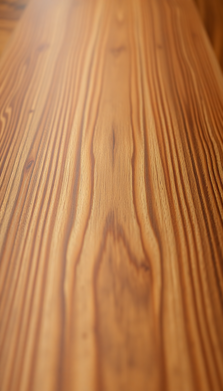 Wood Grain Polished Texture Warm Photorealistic Wallpaper