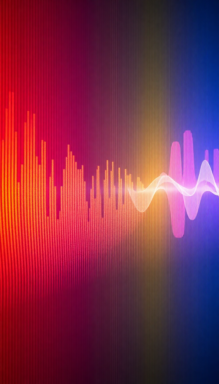 Sound Waves Visualized Colorful Frequency Digital art Wallpaper