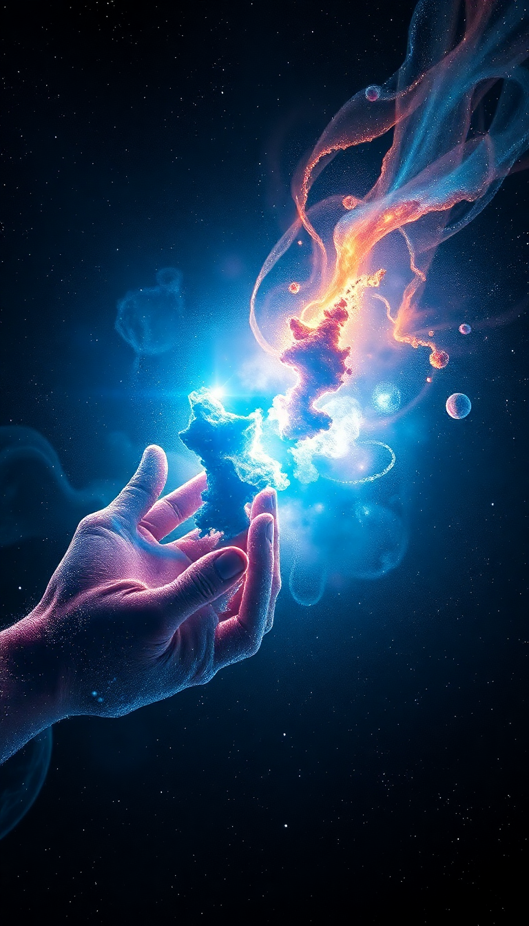 Colliding Galaxies Creating New Stars Digital art Wallpaper