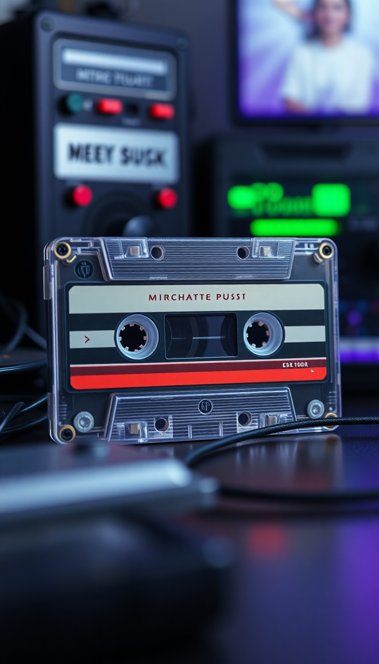 Cassette Tape Mixtape Retro Music Photorealistic Wallpaper