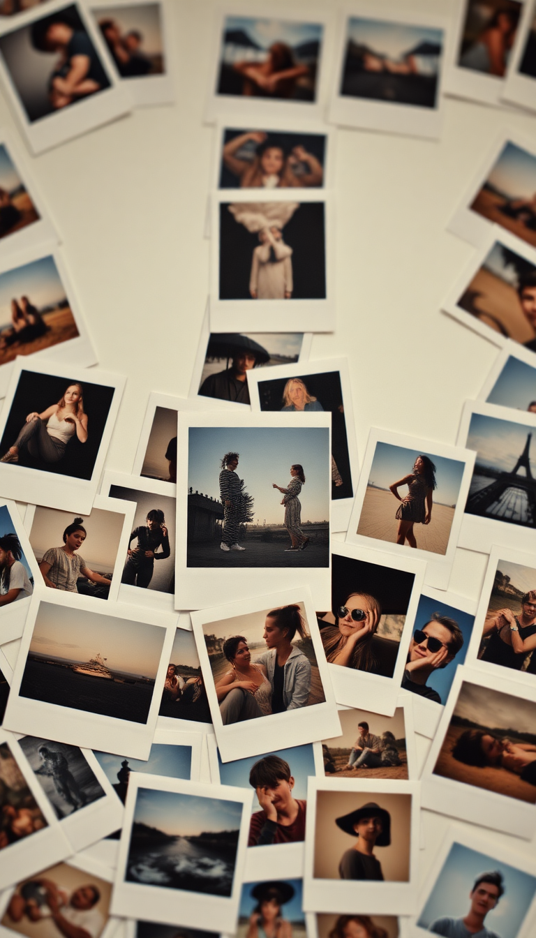 Gorgeous Polaroid Collection Scattered Memories Aesthetic Wallpaper