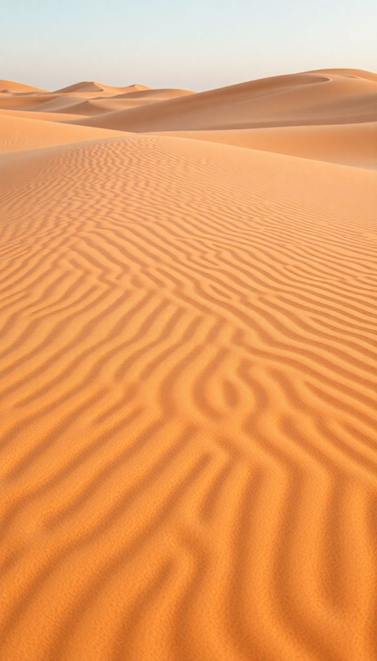 Sand Dune Ripples Wind Patterns Photorealistic Wallpaper