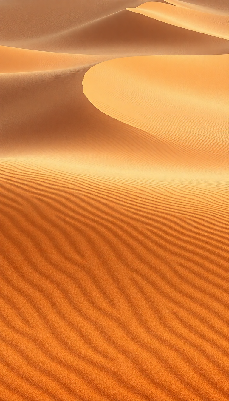 Sand Dune Ripples Wind Patterns Photorealistic Wallpaper