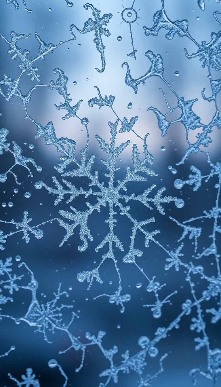 Frost Patterns On Window Macro Aesthetic Wallpaper