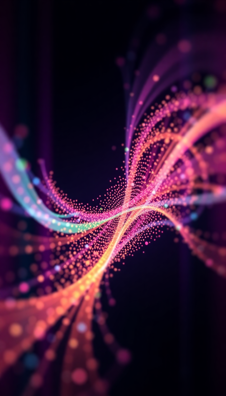 Generative Art Flowing Particles Stream Digital art Wallpaper