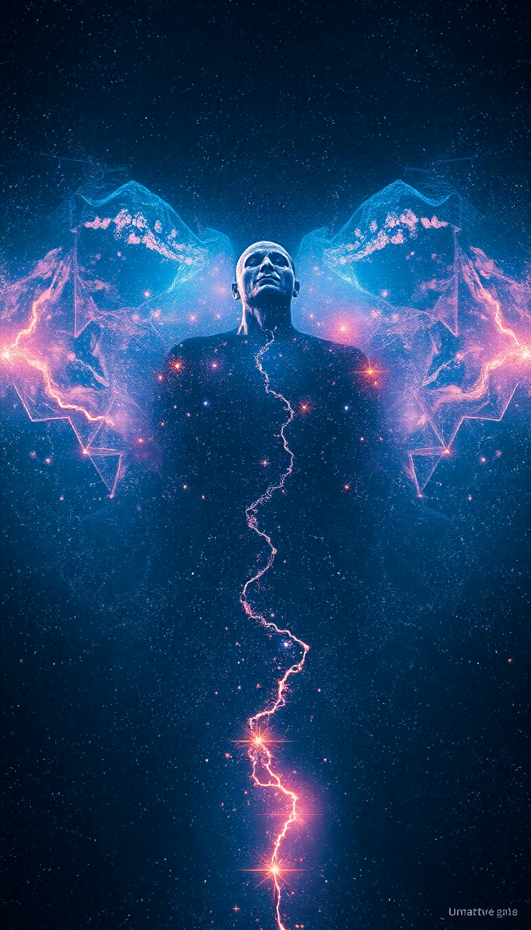 Person Made Of Galaxies Cosmic Digital art Wallpaper