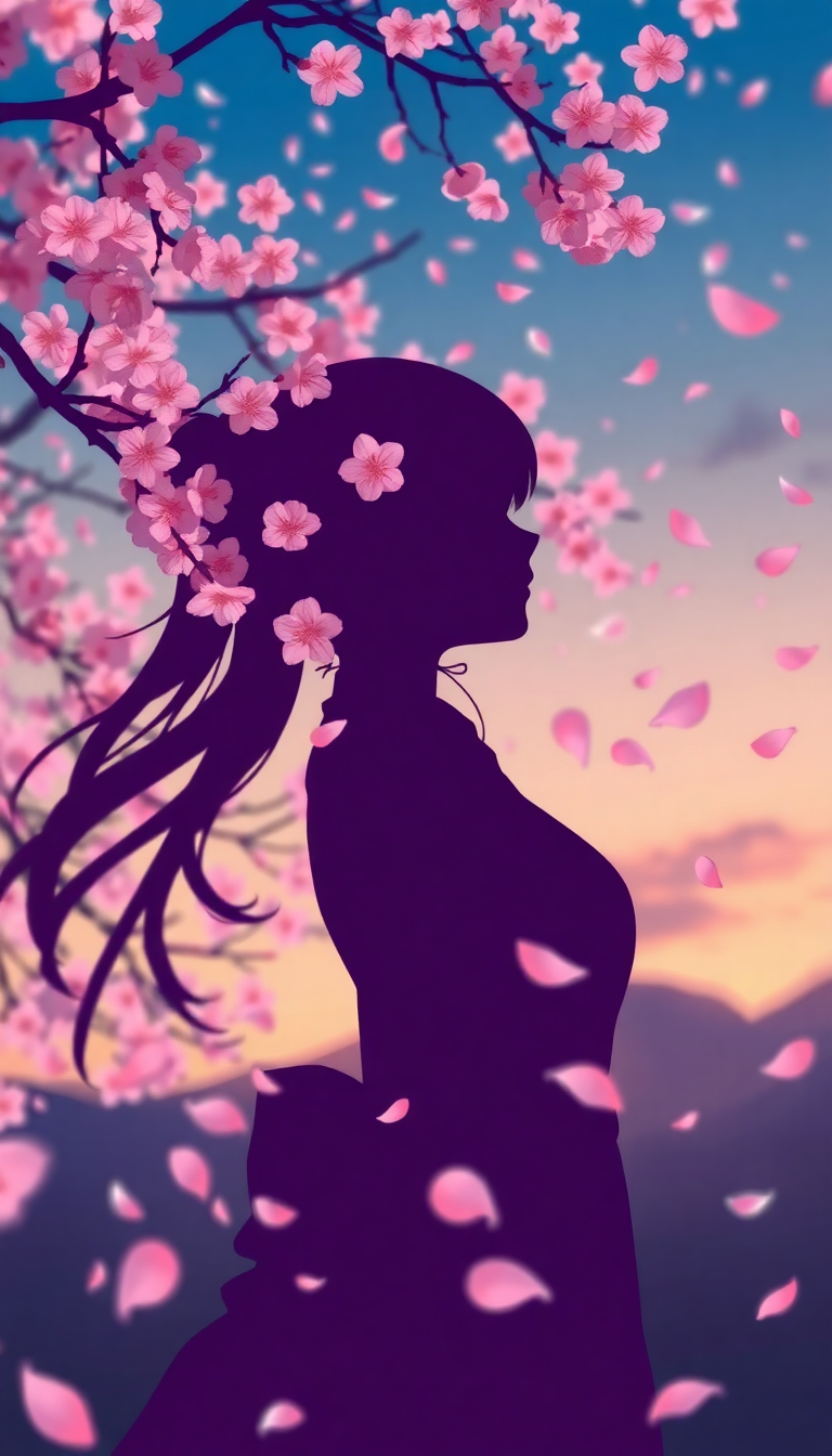 Cherry Blossom Petals Falling Anime Anime Wallpaper