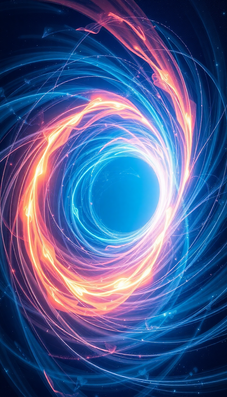 Wormhole Portal Swirling Energy Gateway Digital art Wallpaper
