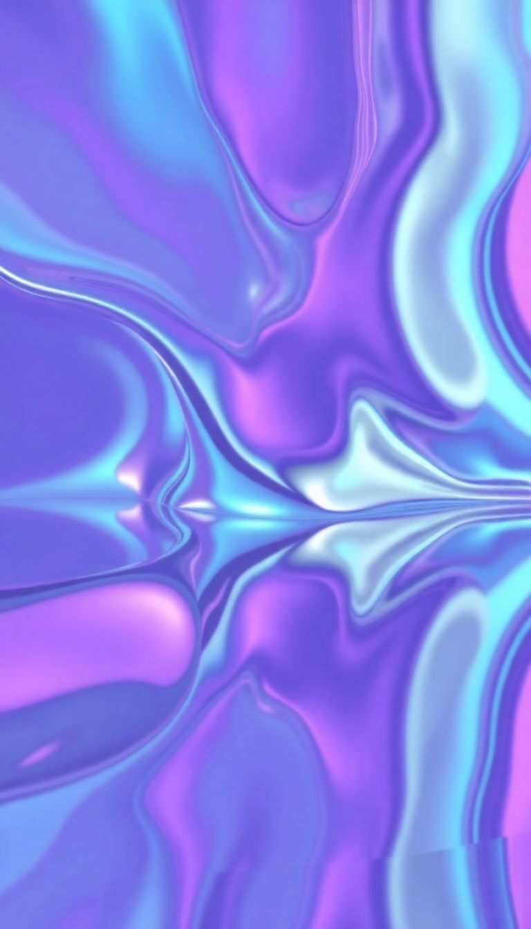 Liquid Chrome Morphing Shapes Reflective Digital art Wallpaper