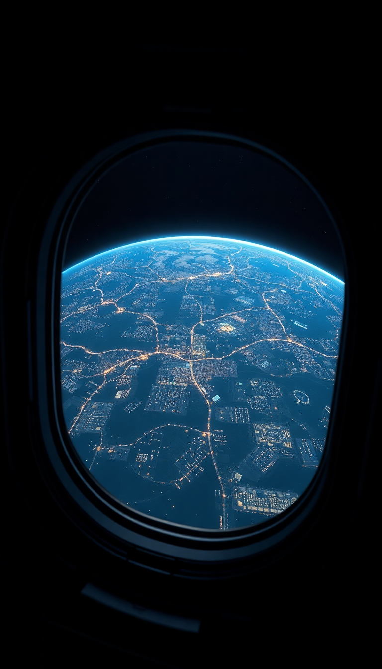 Space Station Window View Of Photorealistic Wallpaper