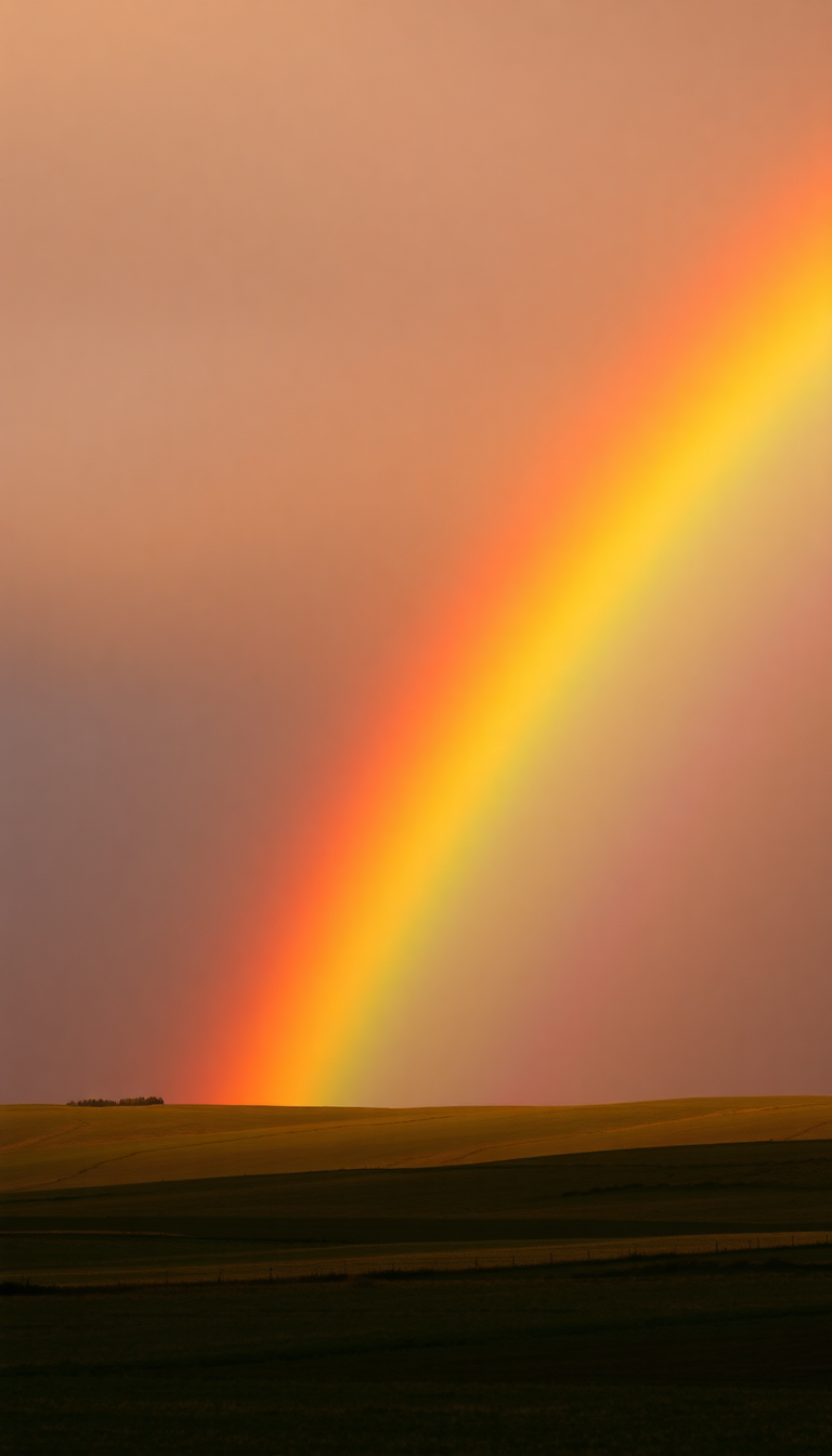Rainbow After Storm Double Rainbow Photorealistic Wallpaper