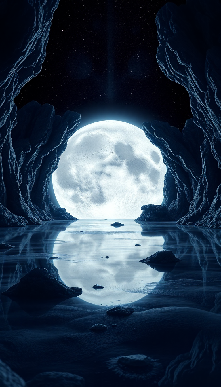 Crystal Caves On Alien Moon Digital art Wallpaper