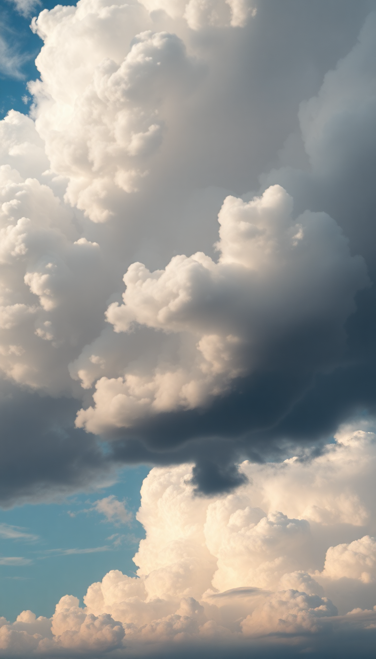 Mammatus Clouds Dramatic Bubble Sky Photorealistic Wallpaper