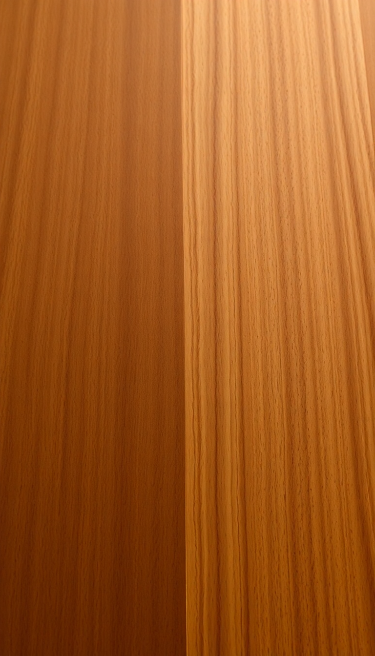 Wood Grain Polished Texture Warm Photorealistic Wallpaper
