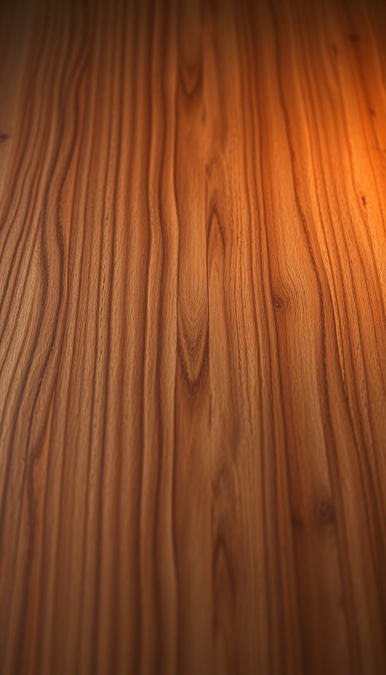 Wood Grain Polished Texture Warm Photorealistic Wallpaper